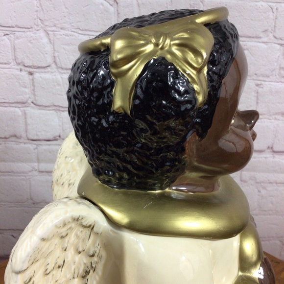 Vintage Jay Import Black Americana Angel Cookie Jar - Picture 7 of 15